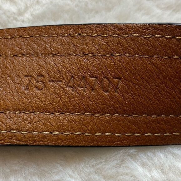 Johnston & Murphy Brown and Black Leather Belt Size 44 - Picture 5 of 12